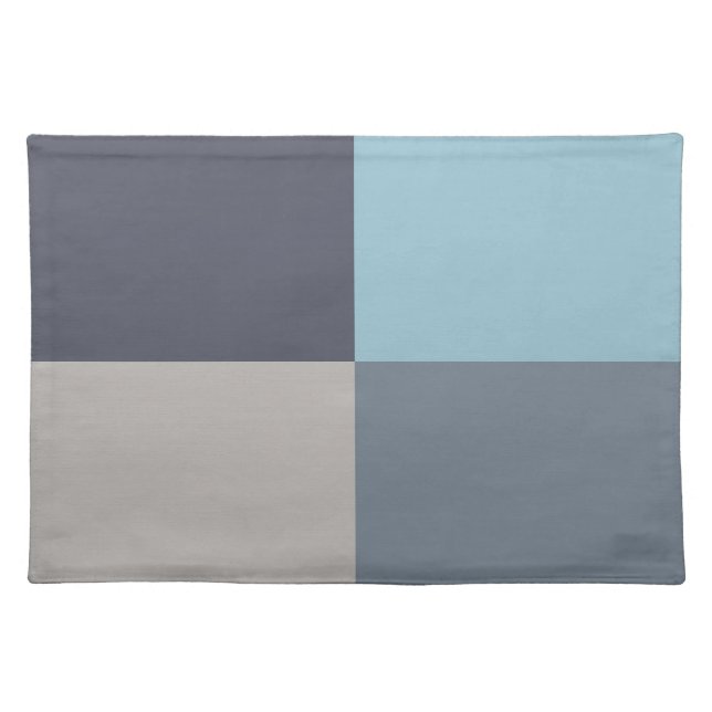 Trout Blue Gray Cotton Seed Cloth Placemat (Front)