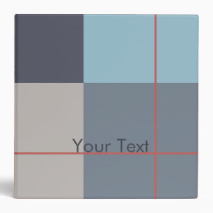 Trout Blue Gray Cotton Seed Orange Red Pattern 3 Ring Binder