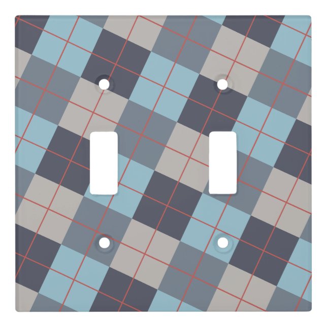 Trout Blue Gray Cotton Seed Orange Red Pattern  Light Switch Cover (Front)