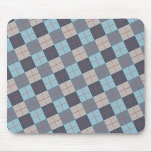 Trout Blue Gray Cotton Seed Orange Red Pattern Mouse Pad