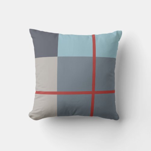 Trout Blue Gray Cotton Seed Orange Red Pattern Throw Pillow