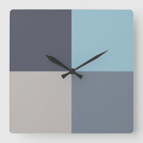 Trout Blue Gray Cotton Seed Square Wall Clock