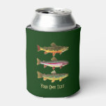 Trout! Brook, Rainbow, Brown - Fishing Ichthyology Can Cooler at Zazzle