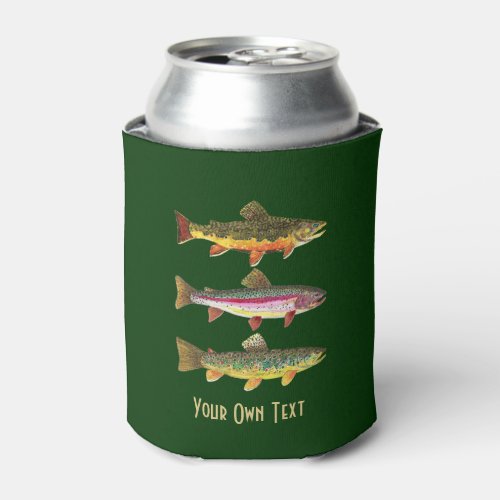 Trout Brook Rainbow Brown _ Fishing Ichthyology Can Cooler