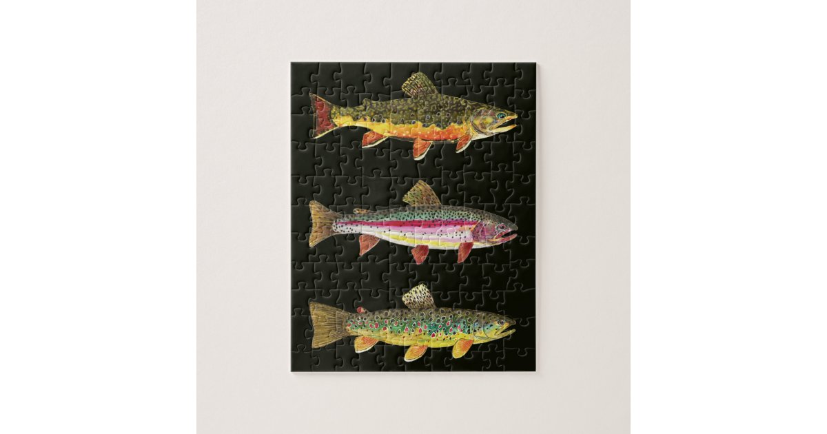 Trout - Brown, Rainbow, Brook Jigsaw Puzzle