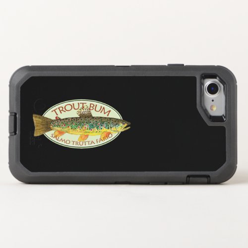 Trout Bum Fishermans OtterBox Defender iPhone SE87 Case