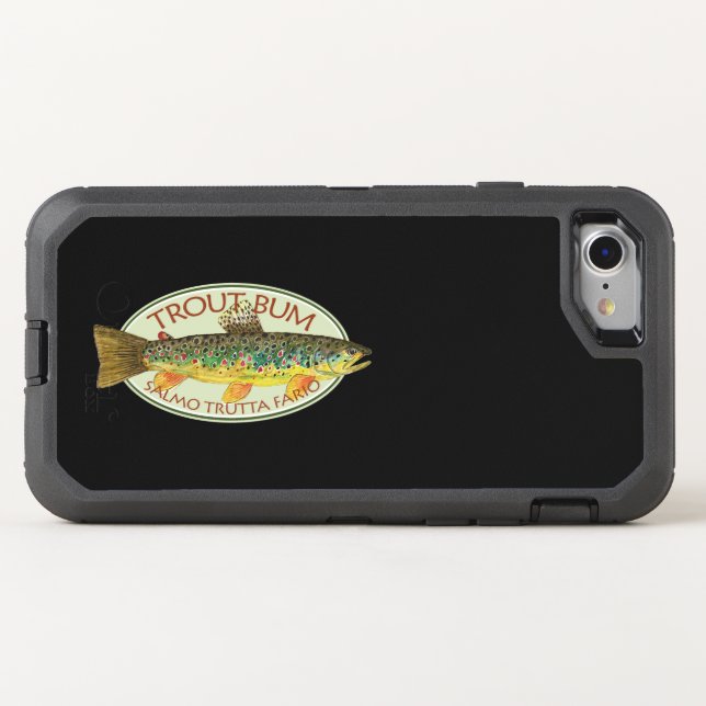 Trout Bum Fisherman's Otterbox iPhone Case (Back Horizontal)