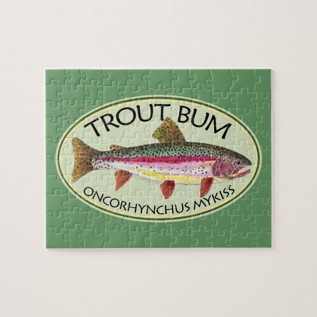 Trout Bum Fishing Jigsaw Puzzle (Horizontal)