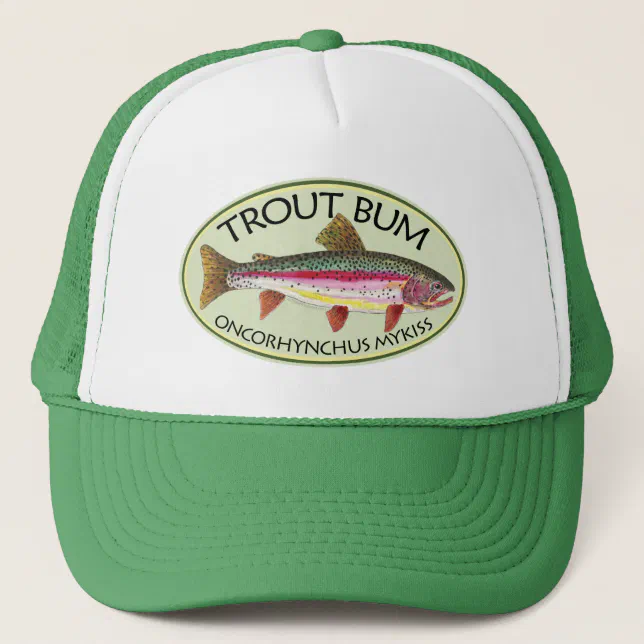 Trout Bum Fishing Trucker Hat Zazzle