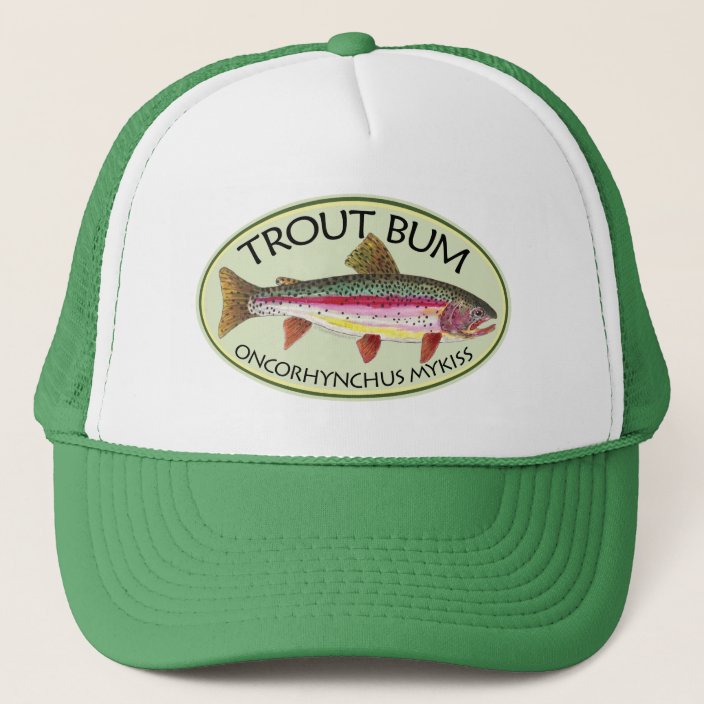 Trout Bum Fishing Trucker Hat