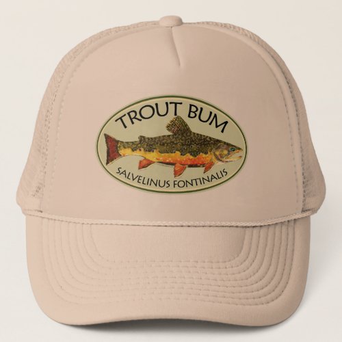 Trout Bum Fishing Trucker Hat