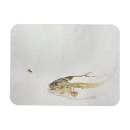 Trout chasing a fisherman's fly magnet