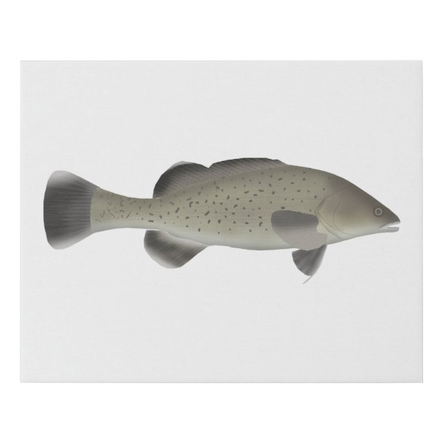 Trout Cod Faux Canvas Print (Front)