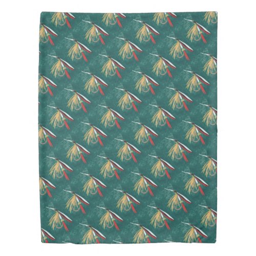 Trout Fin Trout Fly tiled wet fly     Duvet Cover