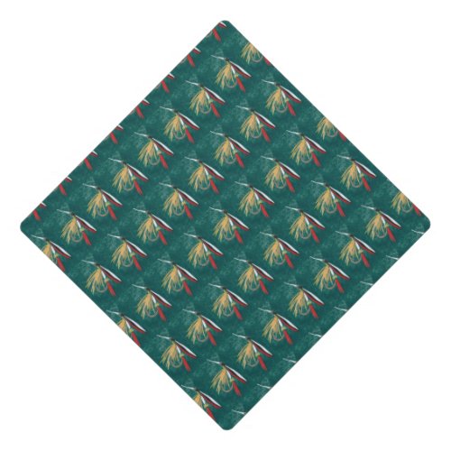 Trout Fin Trout Fly tiled wet fly on green      Graduation Cap Topper
