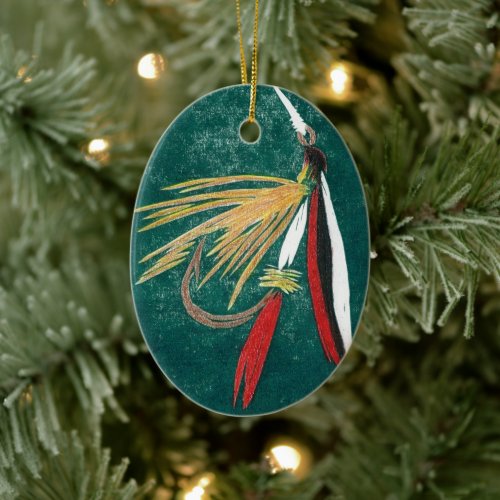 Trout Fin  Wet Fly Christmas Ornament