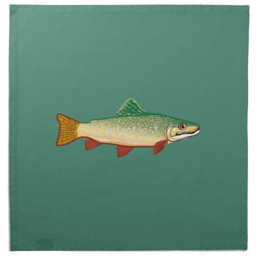 Trout fish art napkin