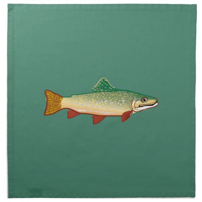 Trout fish art napkin (Front)