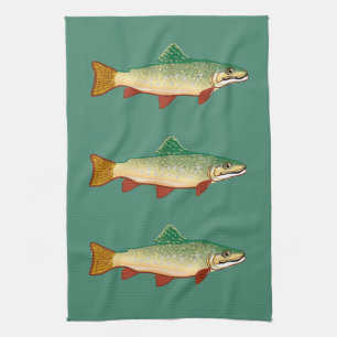 Trout fish art towel