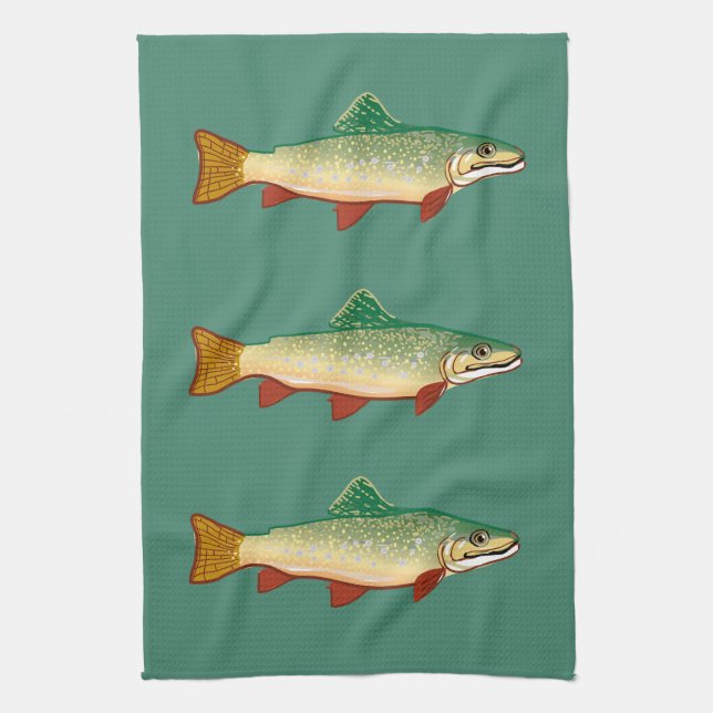 Trout fish art towel (Vertical)