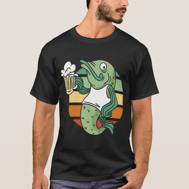 Trout Fish Drinking T-Shirt (Front)