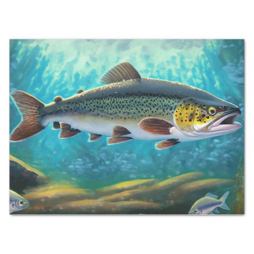 Trout Fish Fishing Tissue Paper