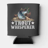 Trout Fish Illustration Fly Fishing Art Can Cooler