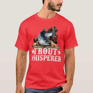 Trout Fish Illustration Fly Fishing Art T-Shirt