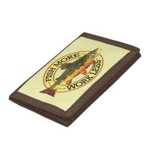 Trout Fish More Trifold Wallet