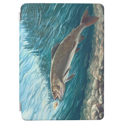 Trout Fish Portrait iPad Cover for Dad