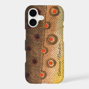 Trout fish vintage watercolor pattern iPhone 17 case