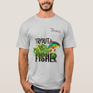 Trout Fisher Rainbow Trout In Natural Environment T-Shirt