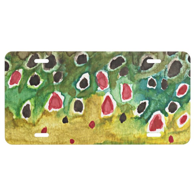 Trout Fisherman License Plate (Front)