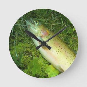 trout fisherman's clock
