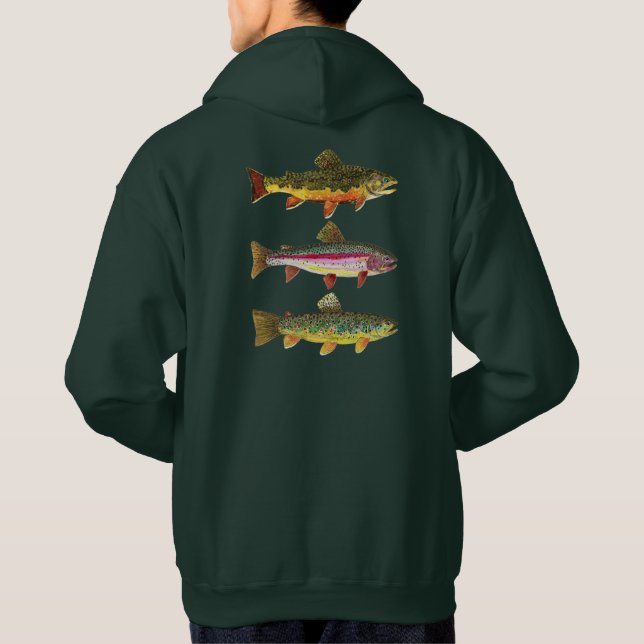 Trout Fisherman's Hoodie (Back)