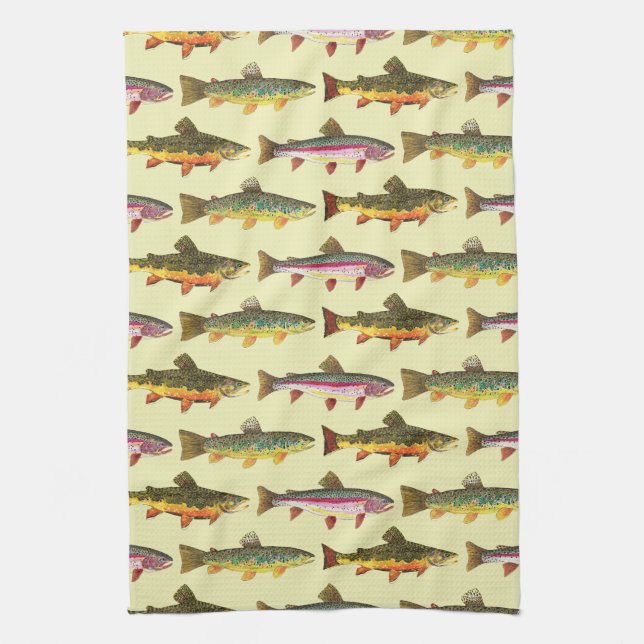 Trout Fisherman's Towel (Vertical)