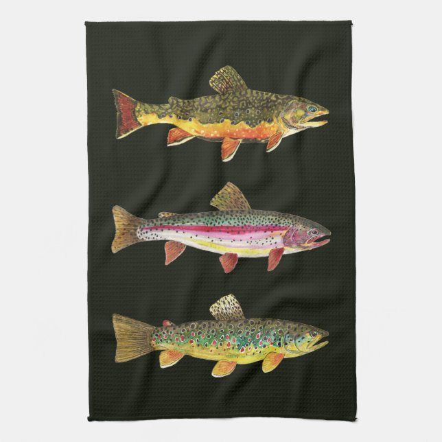 Trout Fisherman's Towel (Vertical)