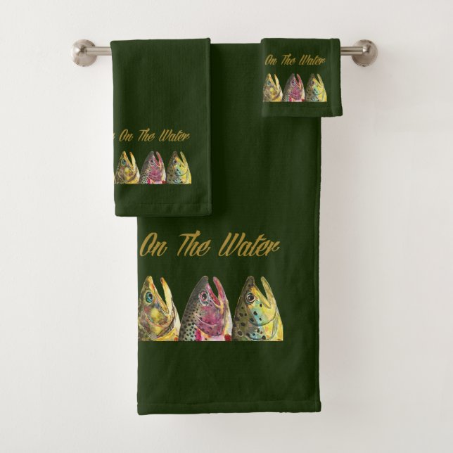 Trout Fishing Angler's Bath Towel Set (Insitu)