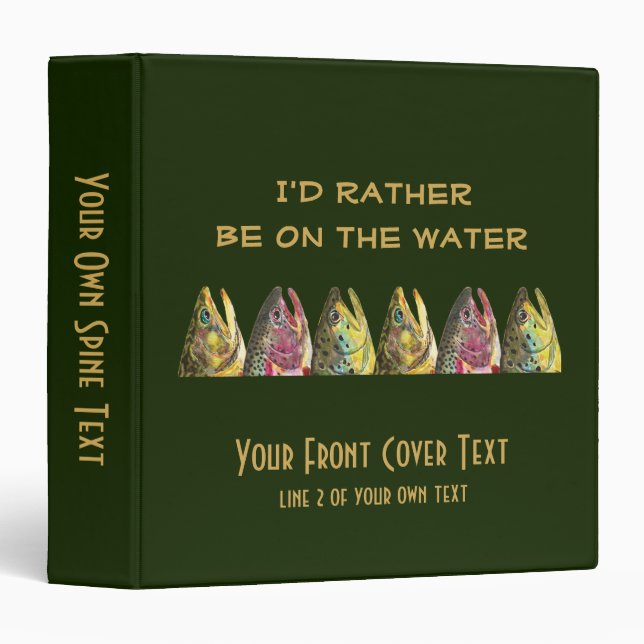 Trout Fishing Angler's Binder (Front/Spine)