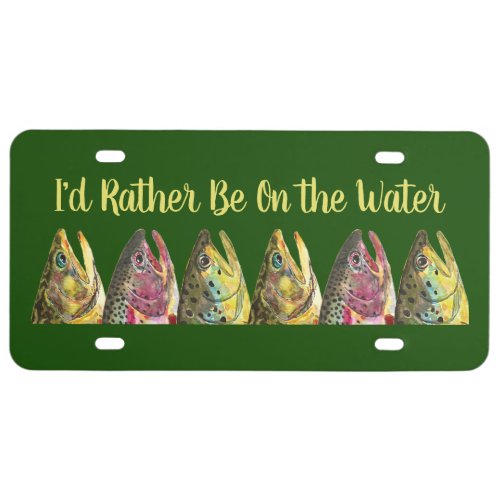 Trout Fishing Anglers License Plate