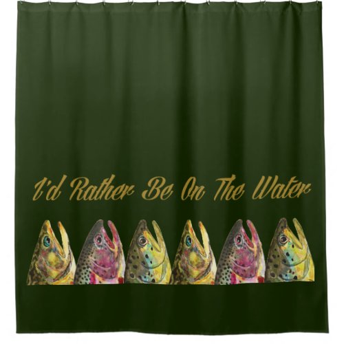 Trout Fishing Anglers Shower Curtain