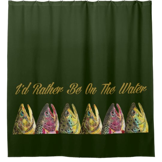 Trout Fishing Angler S Shower Curtain Zazzle Com