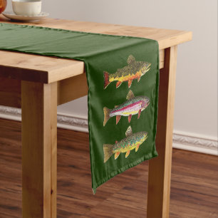 Trout Fishing, Angling Medium Table Runner