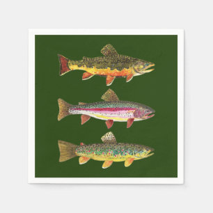 Trout Fishing, Angling Paper Napkins