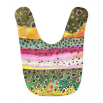 Trout Fishing Baby Bib Trout Fishing Baby Bib