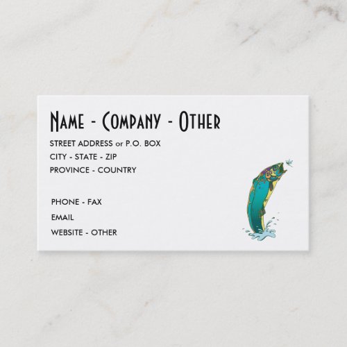 Trout Fishing Business Card