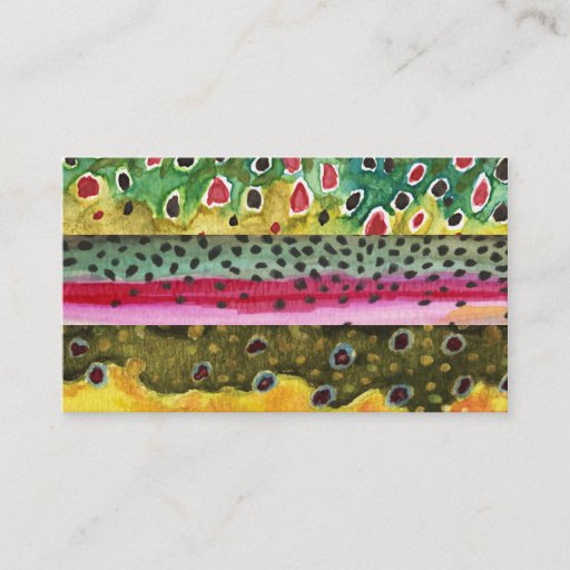Customizable Trout Fishing Business Card Template