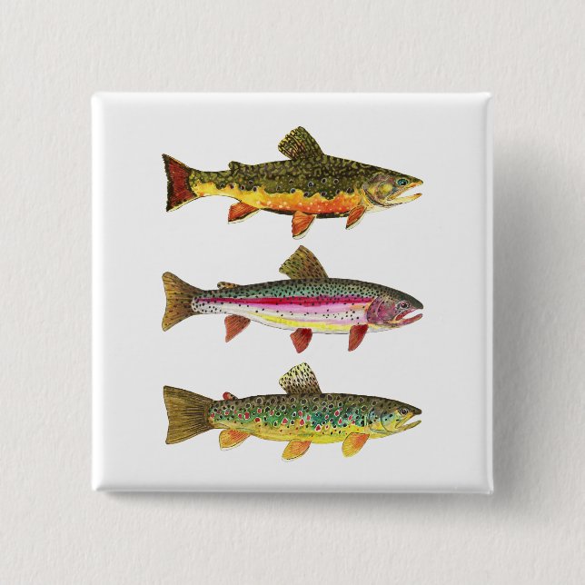 Trout Fishing Button (Front)