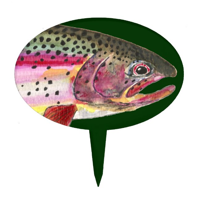 Trout Fishing Cake Topper (Front)
