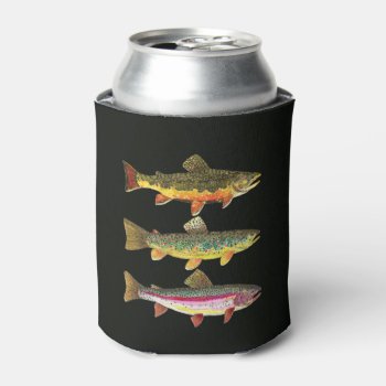 Trout Fishing Can Cooler by TroutWhiskers at Zazzle
